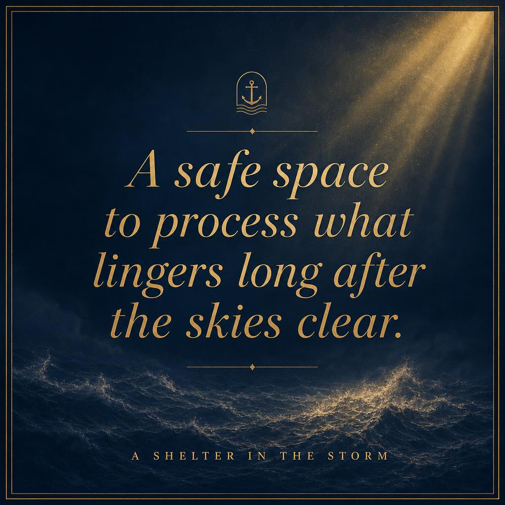A safe space to process what lingers long after the skies clear.
